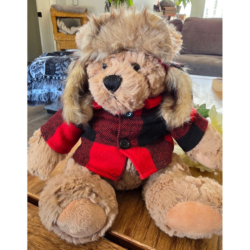 Vintage 2007 Dan Dee Lumberjack Teddy Bear Plush (11.5")